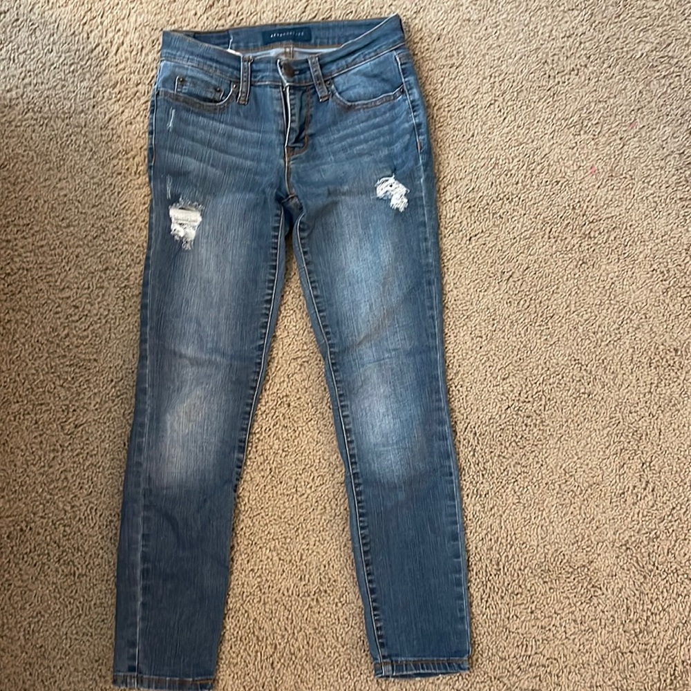 Aeropostale light wash skinny jeans 0